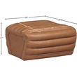 Meridian Furniture Vega Cognac Vegan Leather Ottoman
