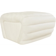 Meridian Furniture Vega Cream Vegan Leather Ottoman