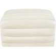 Meridian Furniture Vega Cream Vegan Leather Ottoman