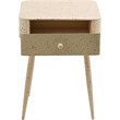 Meridian Furniture Rylan Beige Iron Night Stand