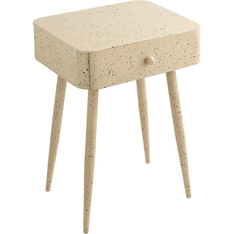 Meridian Furniture Rylan Beige Iron Night Stand