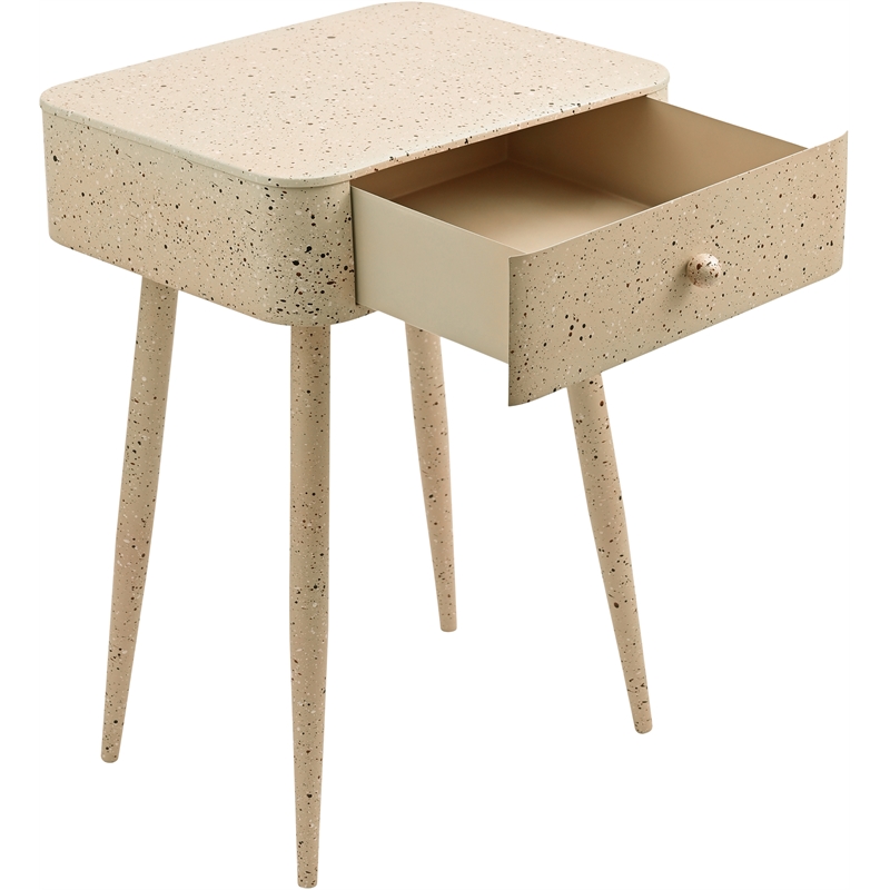 Meridian Furniture Rylan Beige Iron Night Stand