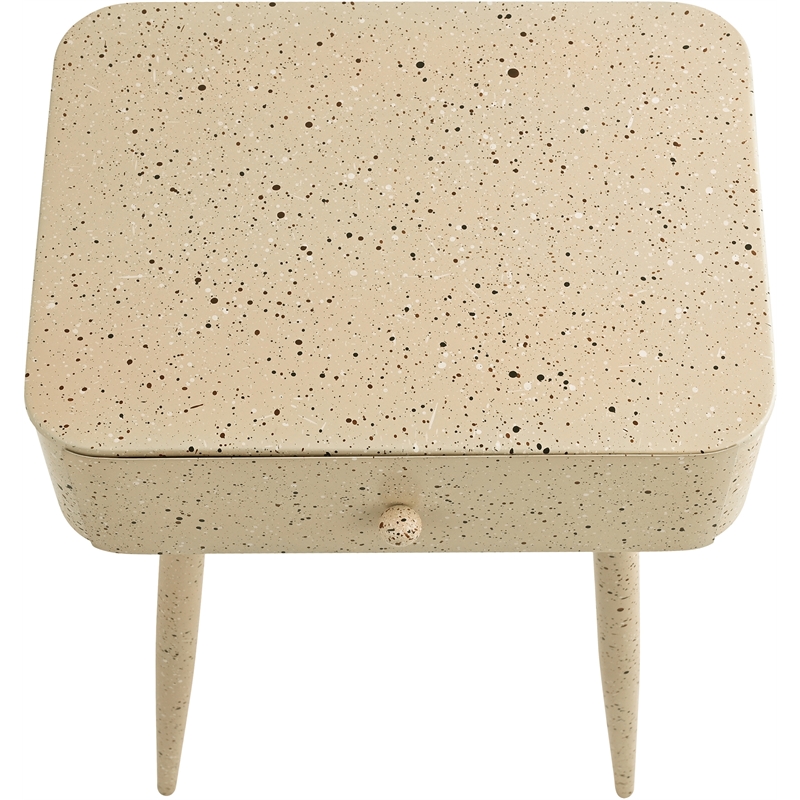 Meridian Furniture Rylan Beige Iron Night Stand