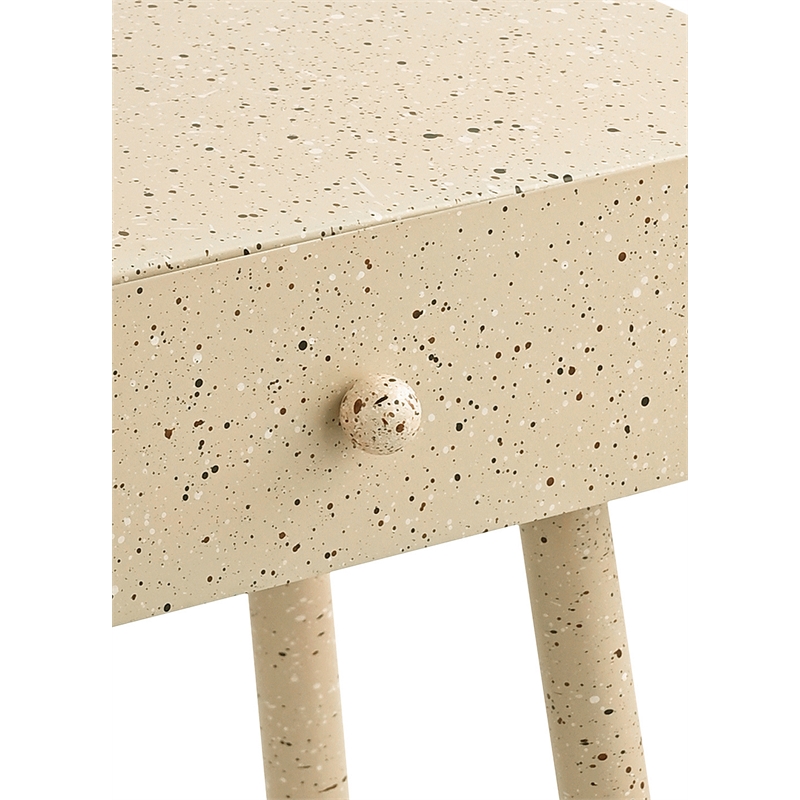 Meridian Furniture Rylan Beige Iron Night Stand