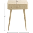 Meridian Furniture Rylan Beige Iron Night Stand