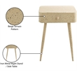 Meridian Furniture Rylan Beige Iron Night Stand