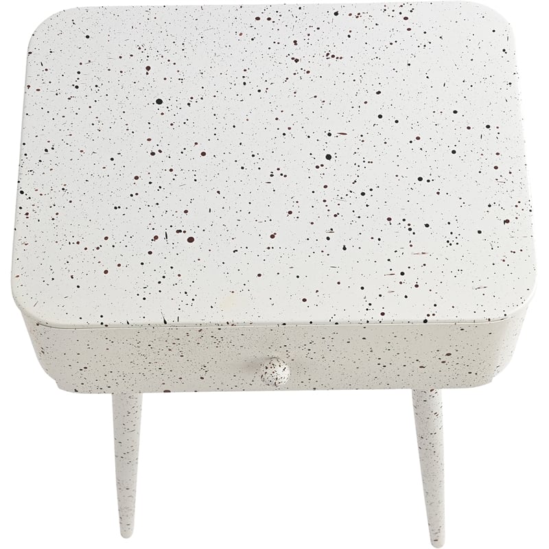 Meridian Furniture Rylan White Iron Night Stand