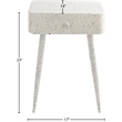 Meridian Furniture Rylan White Iron Night Stand