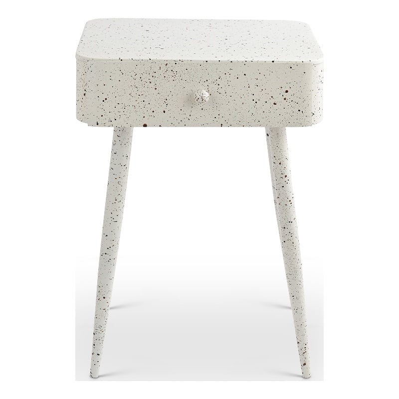 Meridian Furniture Rylan White Iron Night Stand