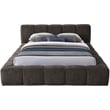 Meridian Furniture Carlin Brown Chenille Fabric Queen Bed