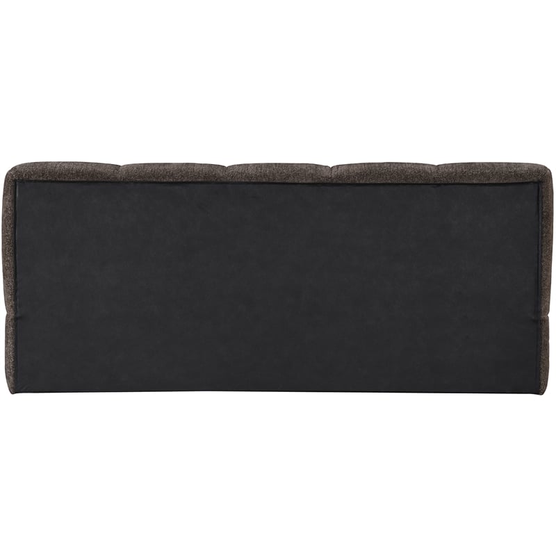 Meridian Furniture Carlin Brown Chenille Fabric Queen Bed