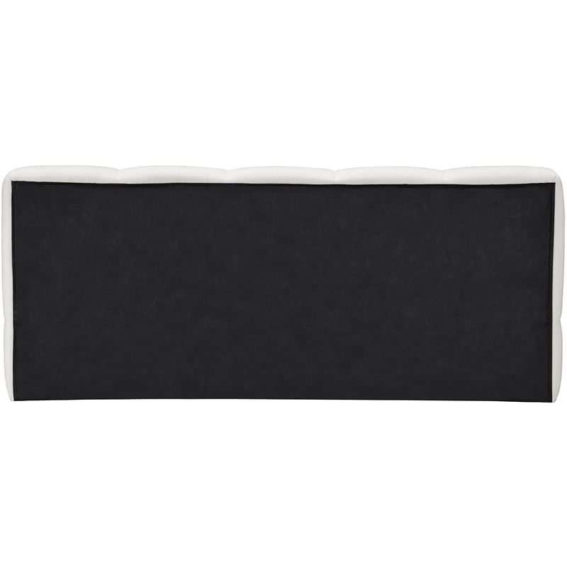 Meridian Furniture Carlin Cream Chenille Fabric Full Bed