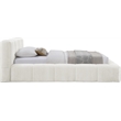 Meridian Furniture Carlin Cream Chenille Fabric Twin Bed