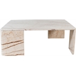 Meridian Furniture Livorno Beige Genuine Marble Coffee Table