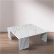 Meridian Furniture Livorno White Genuine Marble Coffee Table