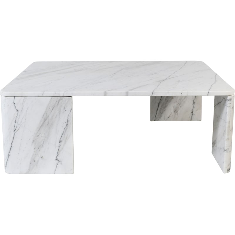 Meridian Furniture Livorno White Genuine Marble Coffee Table