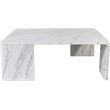 Meridian Furniture Livorno White Genuine Marble Coffee Table