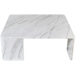 Meridian Furniture Livorno White Genuine Marble Coffee Table