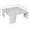 Meridian Furniture Livorno White Genuine Marble Coffee Table