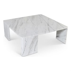 Meridian Furniture Livorno White Genuine Marble Coffee Table