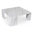 Meridian Furniture Livorno White Genuine Marble Coffee Table