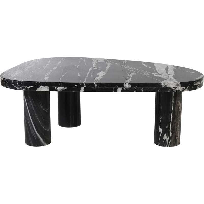 Meridian Furniture Messina Black Genuine Marble Coffee Table