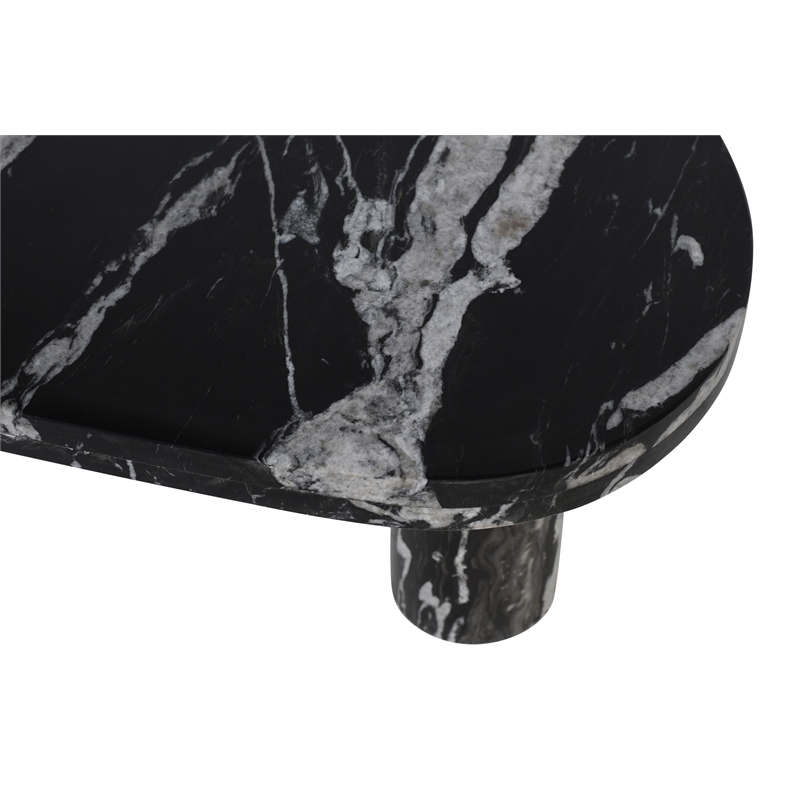 Meridian Furniture Messina Black Genuine Marble Coffee Table