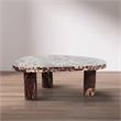 Meridian Furniture Messina Burgundy Genuine Marble Coffee Table