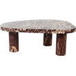 Meridian Furniture Messina Burgundy Genuine Marble Coffee Table