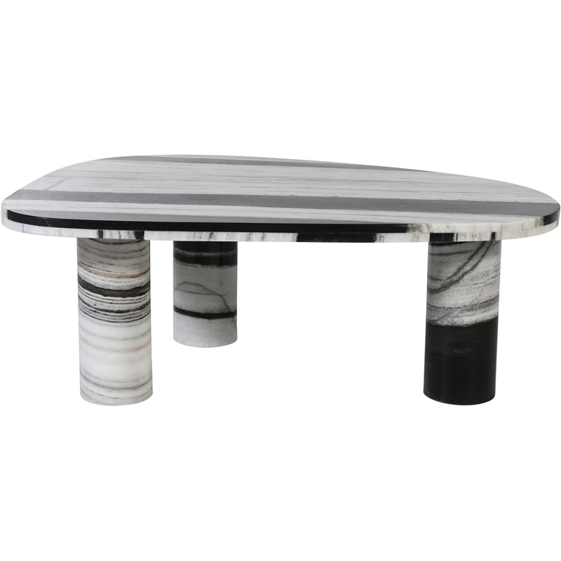 Meridian Furniture Messina Panda Genuine Marble Coffee Table