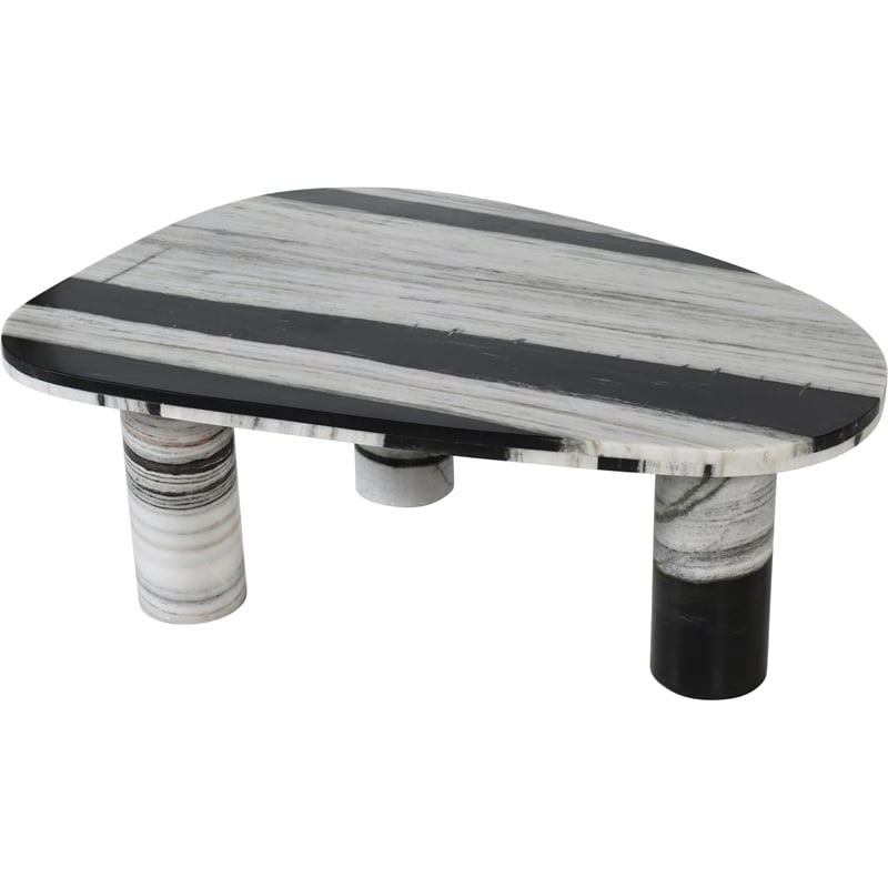 Meridian Furniture Messina Panda Genuine Marble Coffee Table