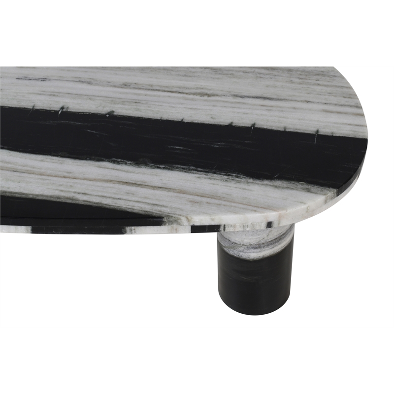 Meridian Furniture Messina Panda Genuine Marble Coffee Table