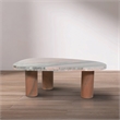 Meridian Furniture Messina Pink Genuine Marble Coffee Table