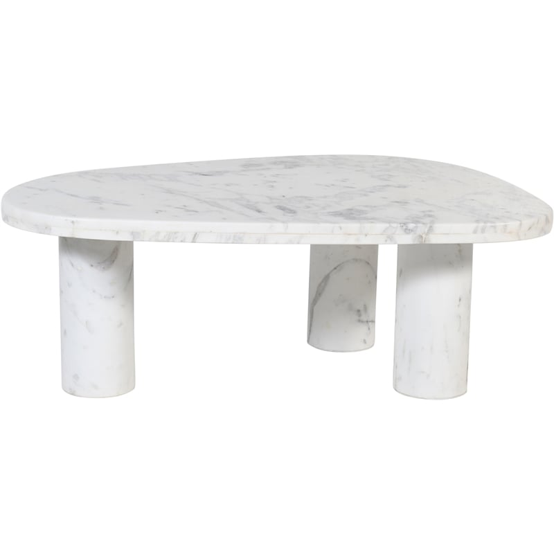 Meridian Furniture Messina White Genuine Marble Coffee Table