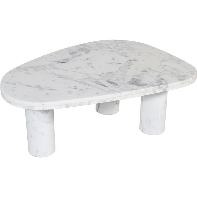 Meridian Furniture Messina White Genuine Marble Coffee Table