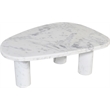 Meridian Furniture Messina White Genuine Marble Coffee Table