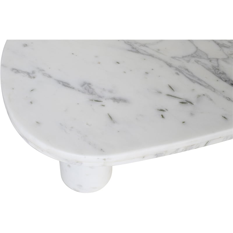 Meridian Furniture Messina White Genuine Marble Coffee Table