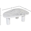 Meridian Furniture Messina White Genuine Marble Coffee Table