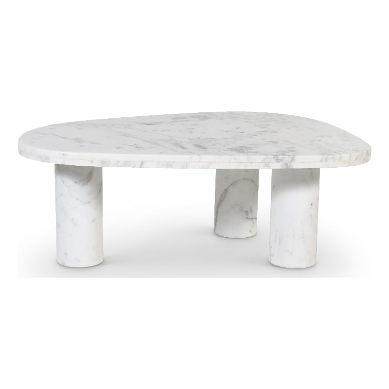 Meridian Furniture Messina White Genuine Marble Coffee Table