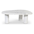 Meridian Furniture Messina White Genuine Marble Coffee Table