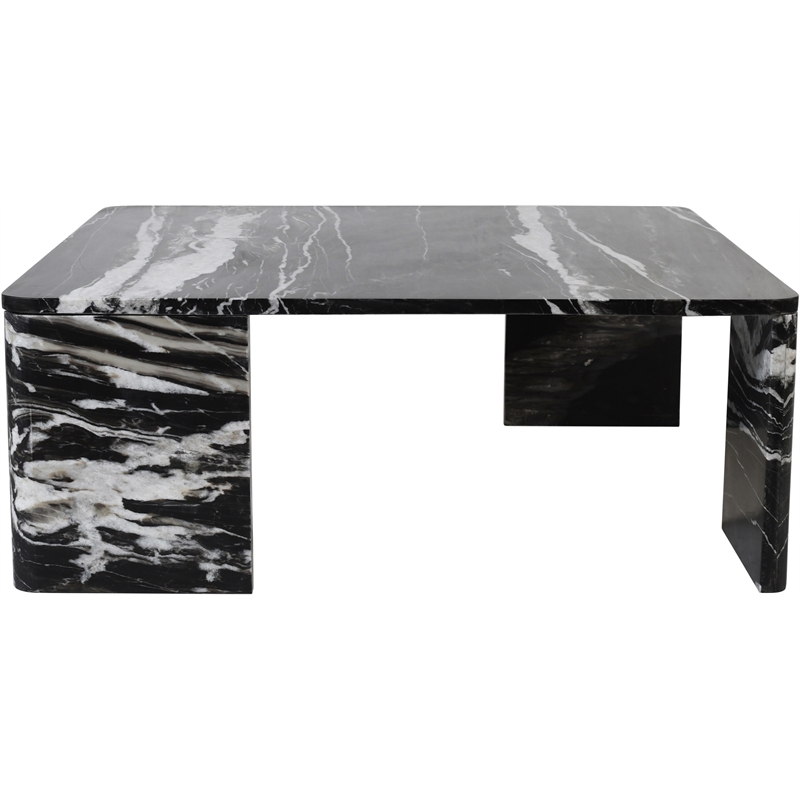 Meridian Furniture Livorno Black Genuine Marble Coffee Table