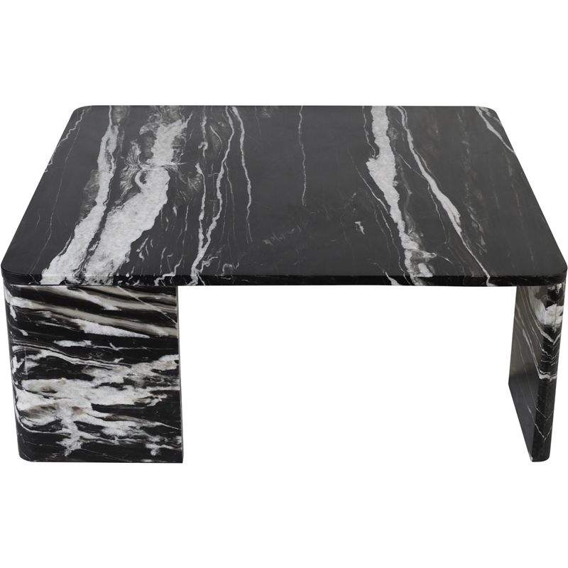 Meridian Furniture Livorno Black Genuine Marble Coffee Table