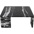 Meridian Furniture Livorno Black Genuine Marble Coffee Table