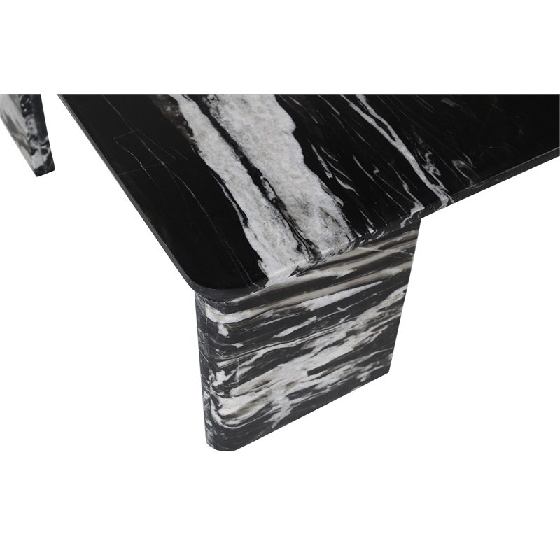 Meridian Furniture Livorno Black Genuine Marble Coffee Table
