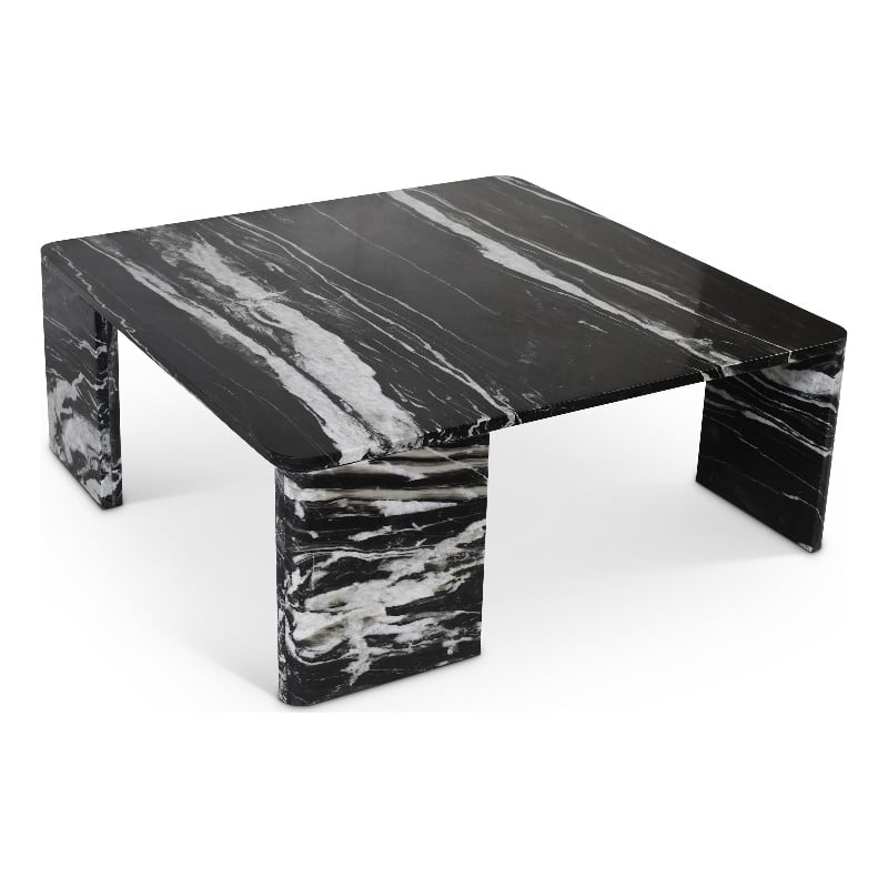 Meridian Furniture Livorno Black Genuine Marble Coffee Table