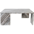 Meridian Furniture Livorno Brown Genuine Marble Coffee Table