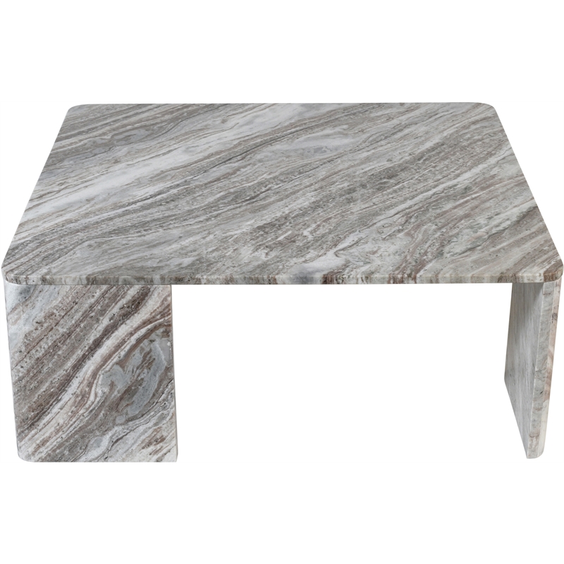 Meridian Furniture Livorno Brown Genuine Marble Coffee Table