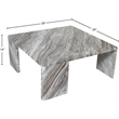 Meridian Furniture Livorno Brown Genuine Marble Coffee Table