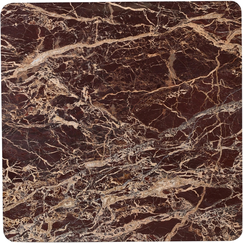 Meridian Furniture Livorno Burgundy Genuine Marble Coffee Table