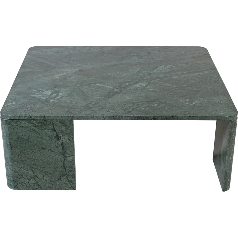 Meridian Furniture Livorno Green Genuine Marble Coffee Table